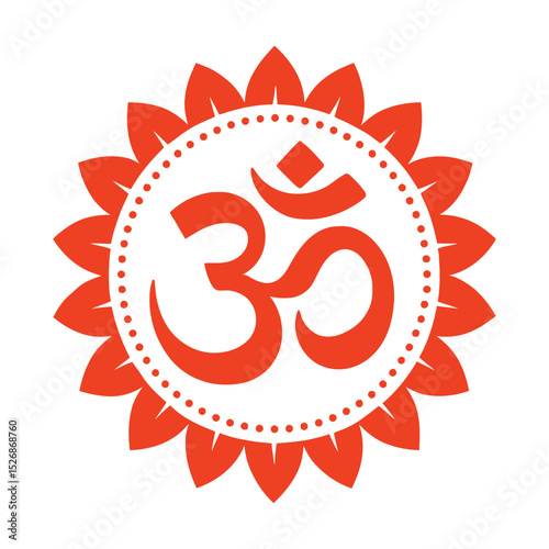 Sacred Om Symbol in Mandala Design