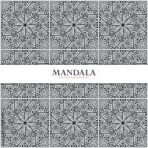 Flat mandala seamless pattern template