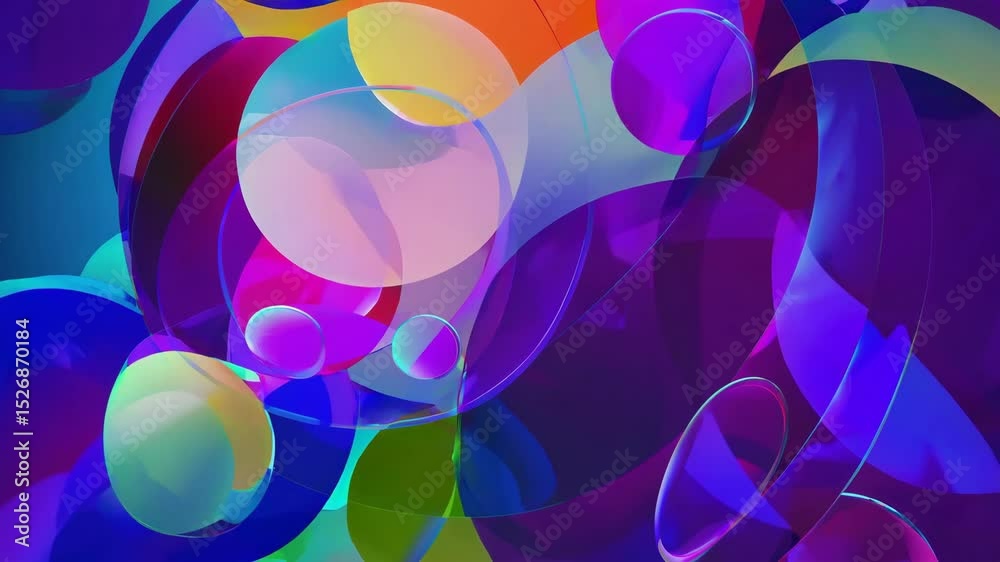 Colorful abstract background overlap layer on bright space with circles effect decoration. Modern graphic design element multicolor style