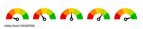 Meter indicator icon set