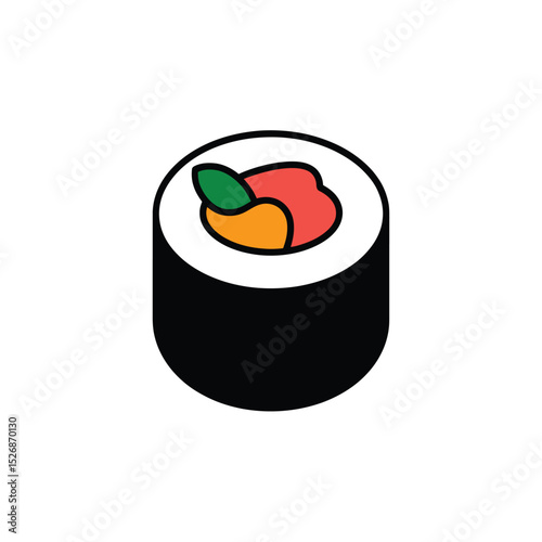 vector icons cooking food chef hat include a pizza slice, a sushi roll, spaghetti and meatballs, a curry bowl burger , fish 
