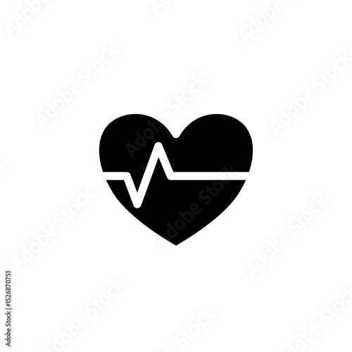 heart rate icon, simple flat style, vector illustration, symbol, design logo template pictogram, for ui or ux isolated on white for mobile app, editable