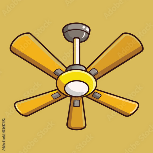Stylish Five-Blade Ceiling Fan Home Decor & Cooling Solution