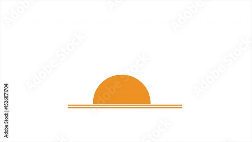 Sunrise. Animated sunrise story for creative ideas and decoration  