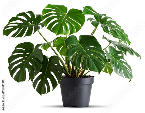 Lush Monstera plant in pot
