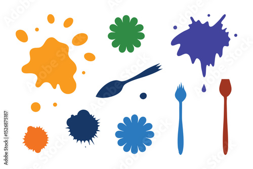 Adobe Illustrator Artwork Red grunge textured paint brush stroke vectors
