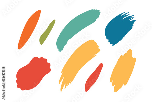 Adobe Illustrator Artwork Red grunge textured paint brush stroke vectors
