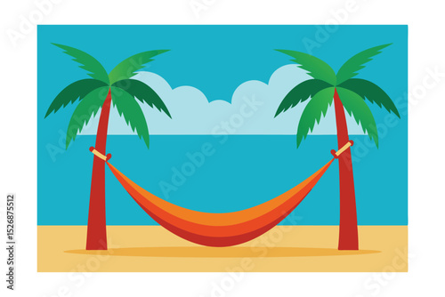Relaxing in a Hammock on a Tropical Beach Paradise Found
