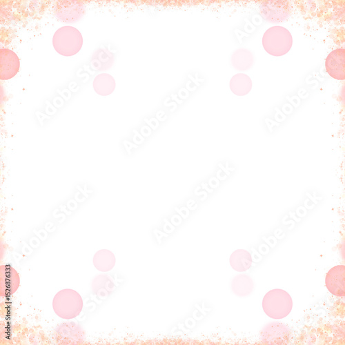 Luxury Sparkling Bokeh Border Frame PNG File With Transparent Background