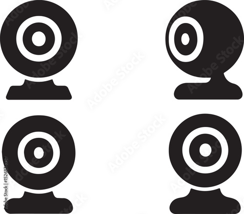 Webcam editable vector video camera icon flat style