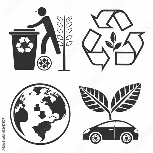 Recycling eco friendly green planet earth save nature