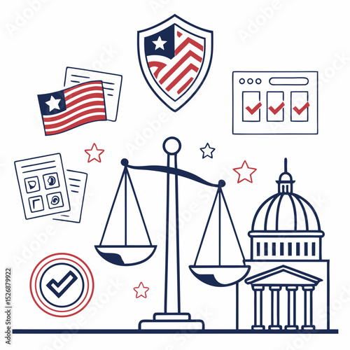 American government justice scales law legal system