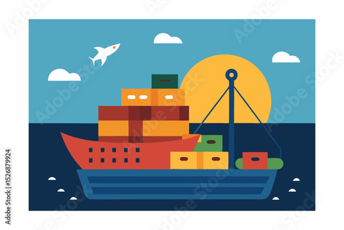 Global Cargo Shipping Ocean Freight Transport and Logistics