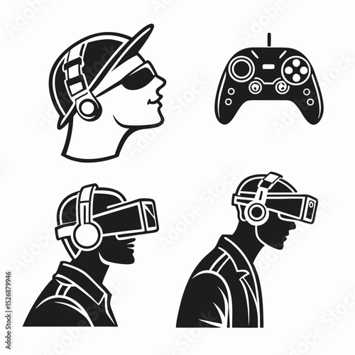 Gamer profiles virtual reality headset controller