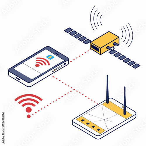 Global satellite internet network connection devices