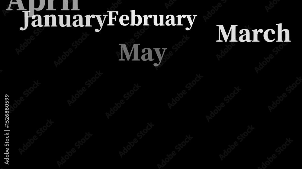 Kinetic Text Animation of All Months – Bold, Colorful Month Names with Gradient Backgrounds and Rhythmic Motion for Educational and Digital Calendar Use
Kinetic Text Animation of All Months – Bold, Colorful Month Names with Gradient Backgrounds and Rhythmic Motion for Educational and Digital Calendar Use