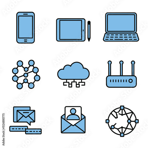 vector icons electronic devices televisions ,mobile phones, tablets ,i Phones , communication
