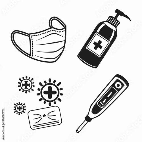 Essential medical supplies coronavirus prevention kit