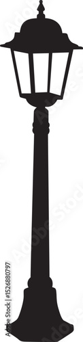 street lamp isolated on white