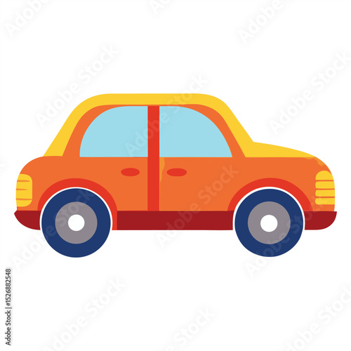 Vector illustration of a car, auto, SUV, or truck design for road transport and travel