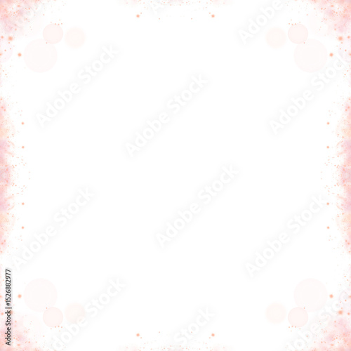 Luxury Sparkling Bokeh Border Frame PNG File With Transparent Background