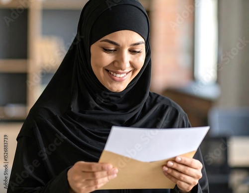 Woman reading a letter