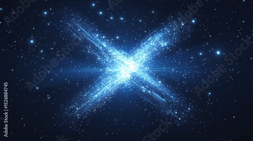 Cosmic X-shaped explosion
