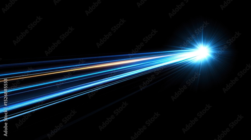 Fototapeta premium Abstract design with radiating light streaks.
