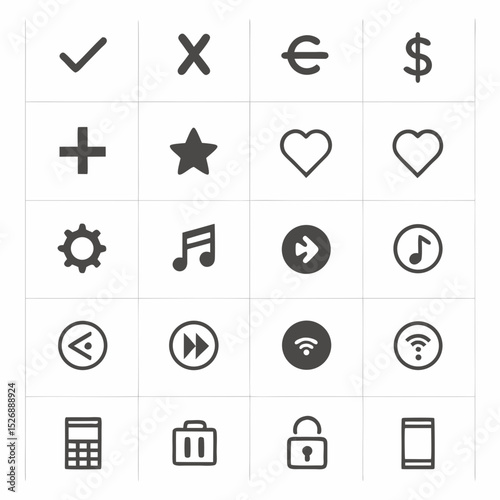 set of icons