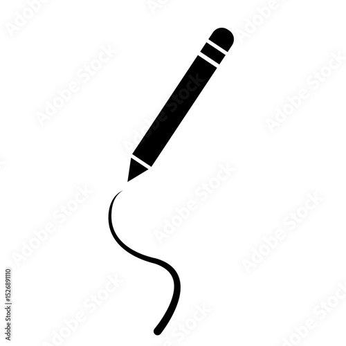 Pencil icon, writing, vector illustration, symbol, design logo template picture, for ui or ux isolated on white for mobile app, editable