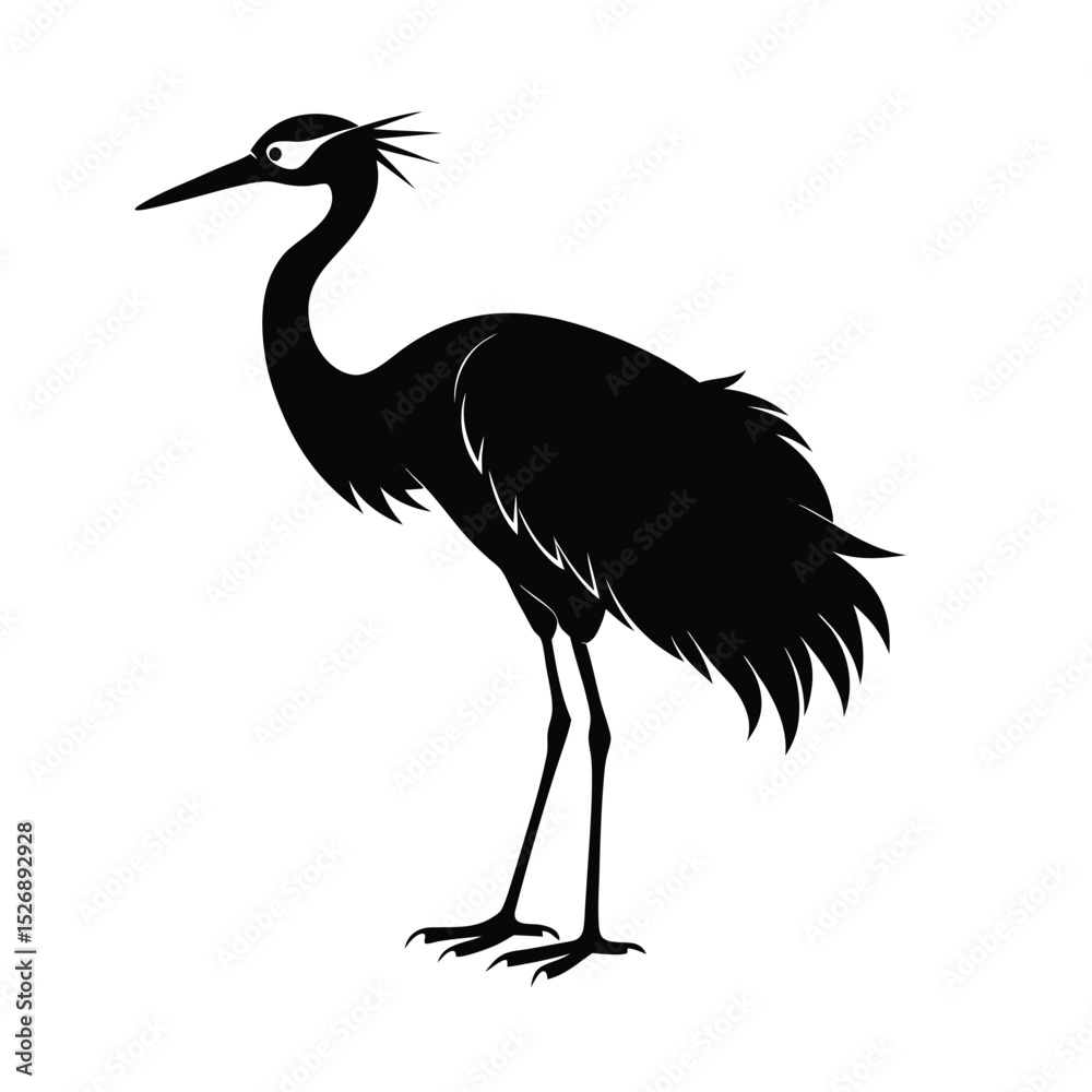 Obraz premium heron silhouette vector