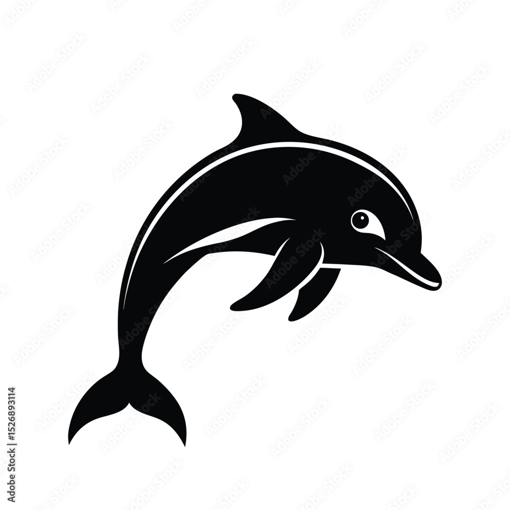 Fototapeta premium silhouette of a dolphin