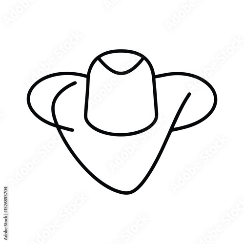 vector illustration of a Accessories cowboy