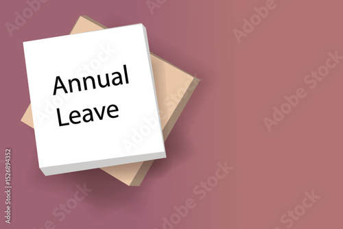 Calculate accrued annual leave card on desk concept, vector illustration design background