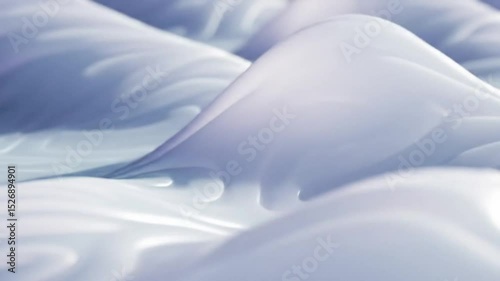 Abstract Blue Cream Wave Texture Background, Liquid, Smooth, Soft, Flowing, Swirl, Design, Cosmetic, photo