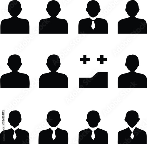 Multiple Business Person Icons