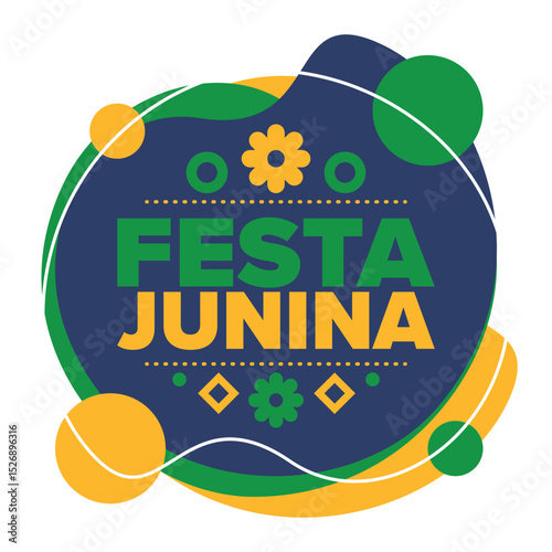 Festa Junina in Brazil. Brazilian festival. Happy holiday. Brazil flag. Carnival and parade. Summer fun party. Vector illustration