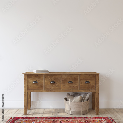 Interior mockup.3d rendering.