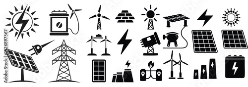 Various Renewable Energy Icons
