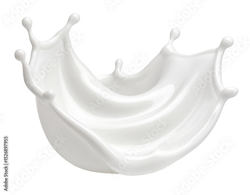 Milch splash isoliert auf weißen Hintergrund 