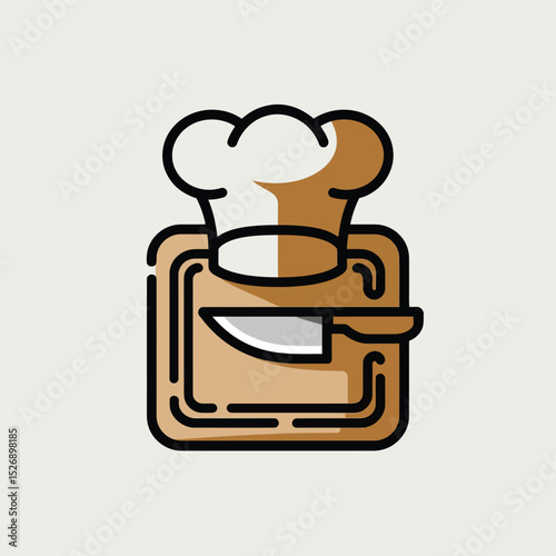 vector icons cooking food chef hat include a pizza slice, a sushi roll, spaghetti and meatballs, a curry bowl burger , fish 
