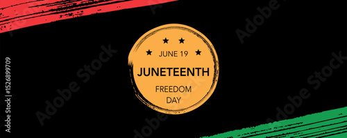 Juneteenth Freedom Day – Celebrating Black Independence, Emancipation, and Cultural Heritage on June 19, Banner, Template