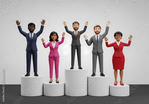 group of business people standing together
