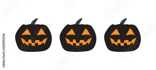 A glowing orange pumpkin with a cheerful jack-o'-lantern face sits on a wooden surface. creating a festive Halloween.