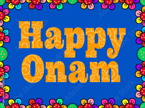 'Happy Onam' graphic design