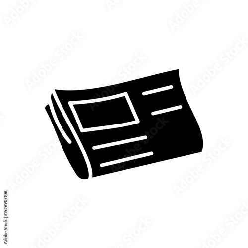newspaper icon, simple flat style, vector illustration, symbol, design logo template pictogram, for ui or ux isolated on white for mobile app, editable