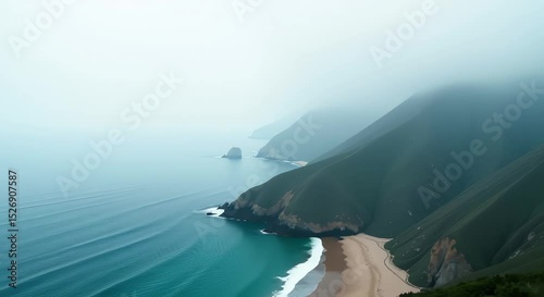 stunning view ocean top hill vast expanse sea stretching front us right side