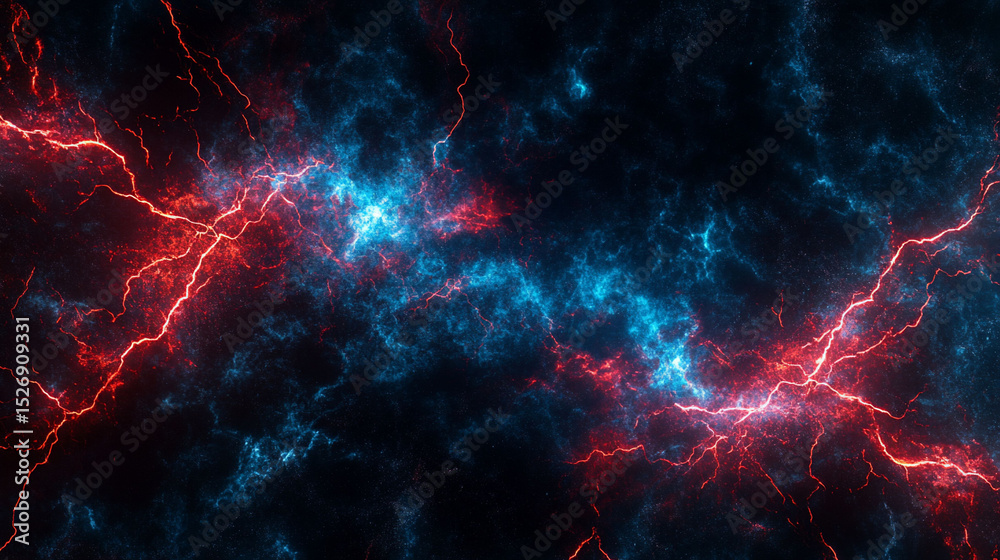 Obraz premium Abstract Red Blue Energy Streaks