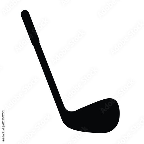 Silhouette of a Golf Club: A bold, black silhouette of a golf club, the epitome of precision and power in the world of sports, ready to strike for the ultimate victory.