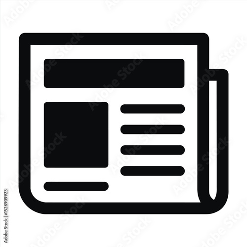 News Icon: The essence of information dissemination, captured in a modern minimalist illustration, reflecting the power of communication in the media landscape.